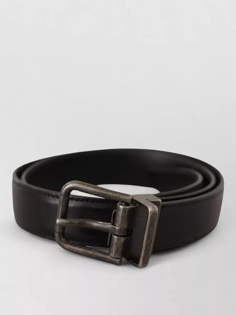 Dolce&Gabbana leather logo buckle belt