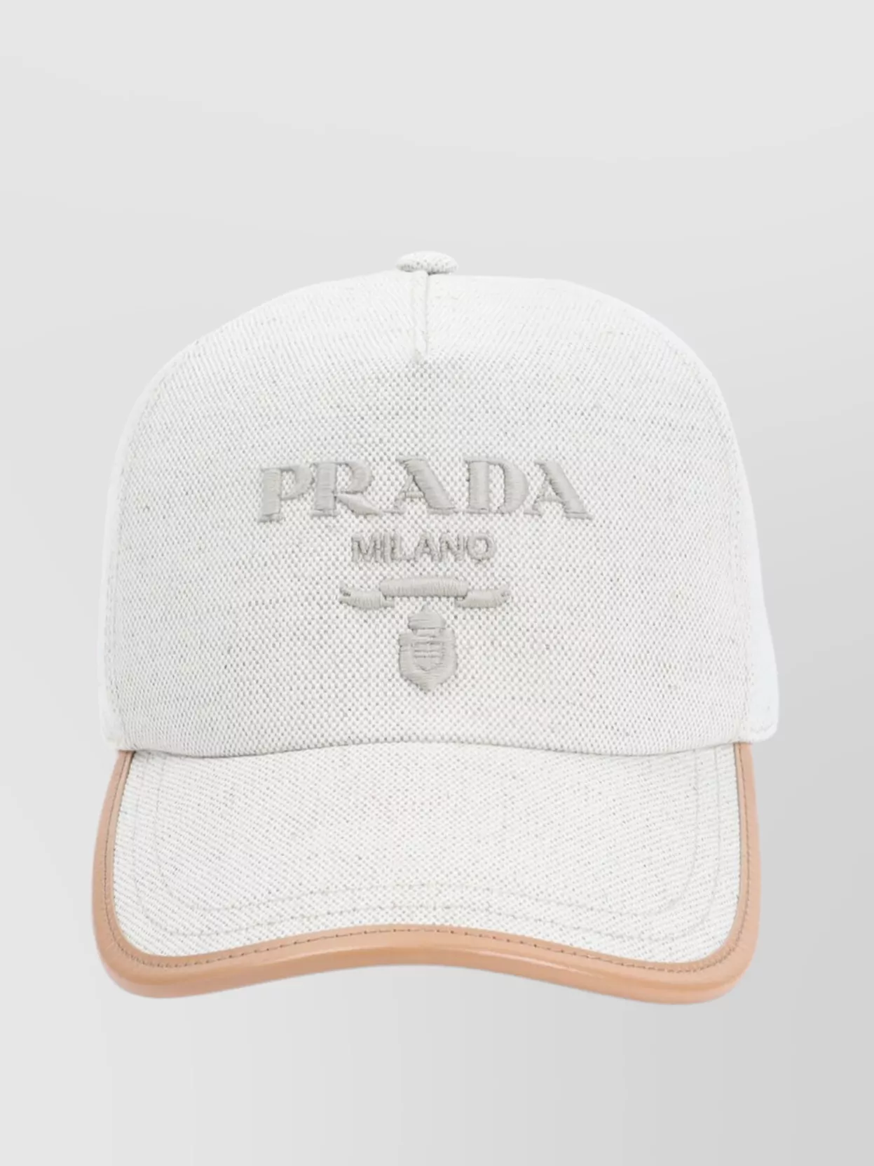 Prada Baseball Hat With Adjustable Strap And Contrast Trim