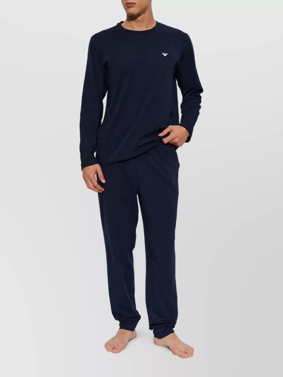 Emporio Armani Logo Print Pajama Set