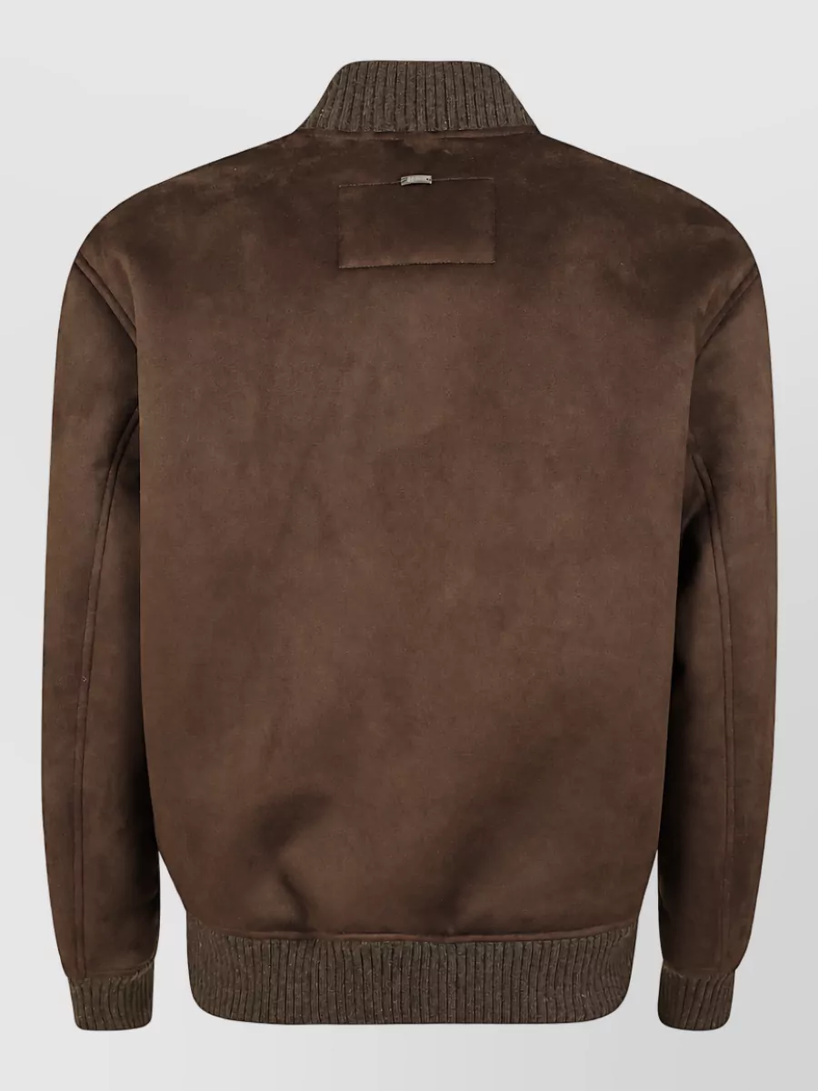 Herno Leather Puffer Jacket