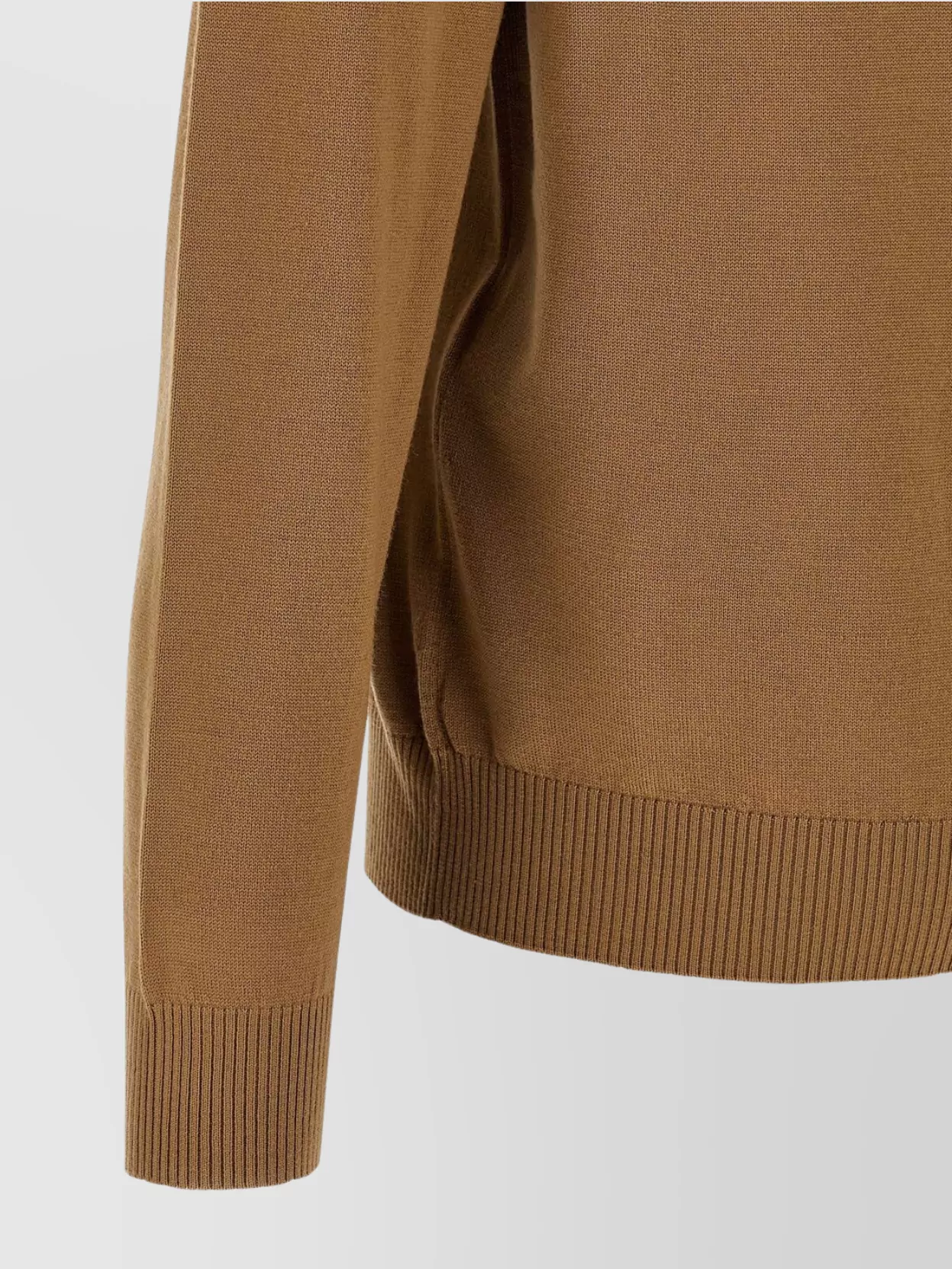 Fendi Crew Neck Sweater With Embroidered Zip Pocket