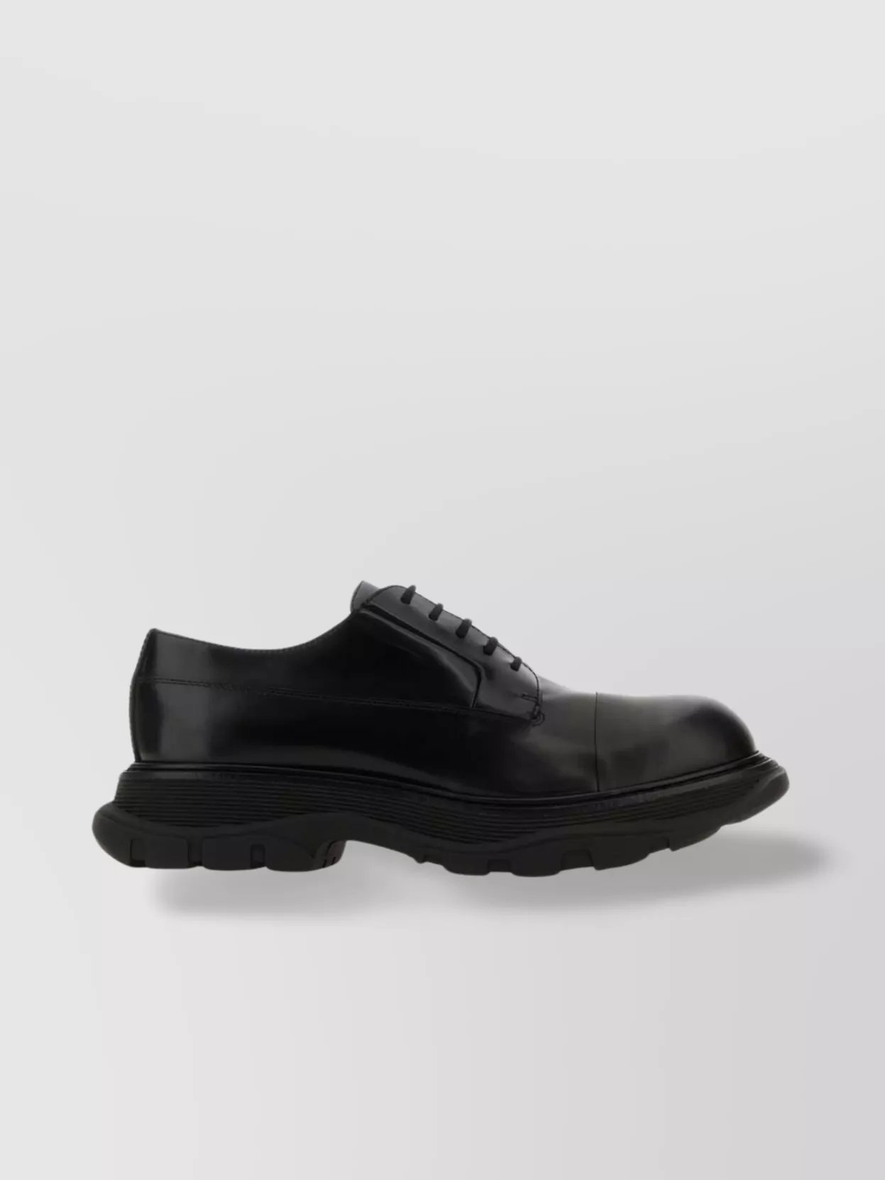 Shop Alexander Mcqueen Leather Tread Lace-up Shoes