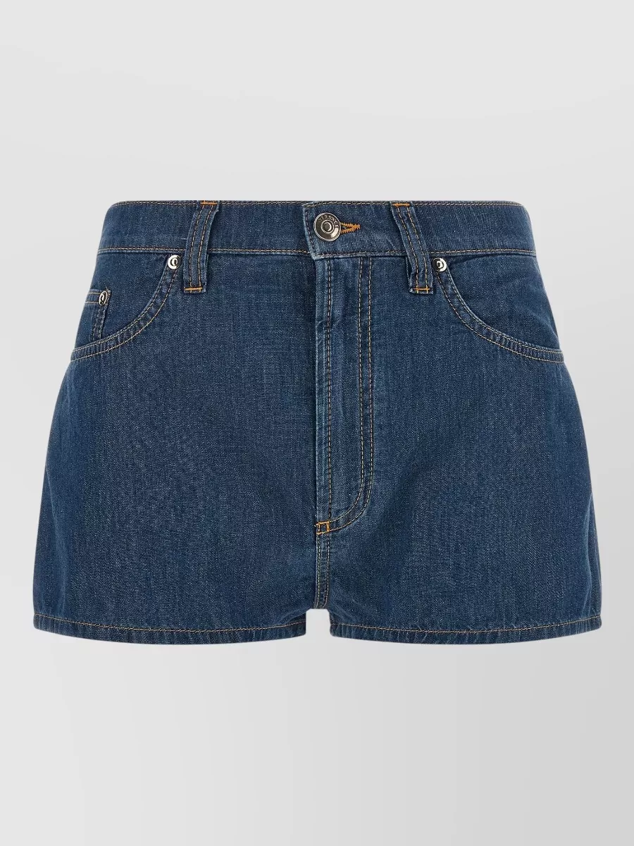 Versace high-rise denim shorts