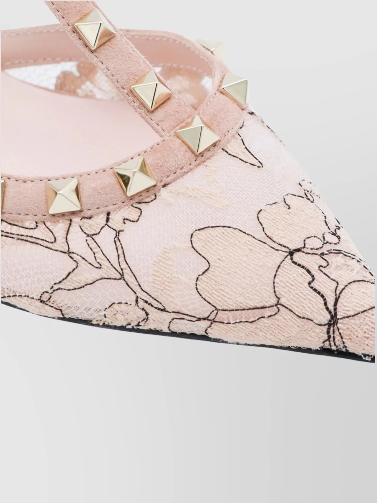 Valentino Garavani Floral Pattern Open Side Stiletto Pumps