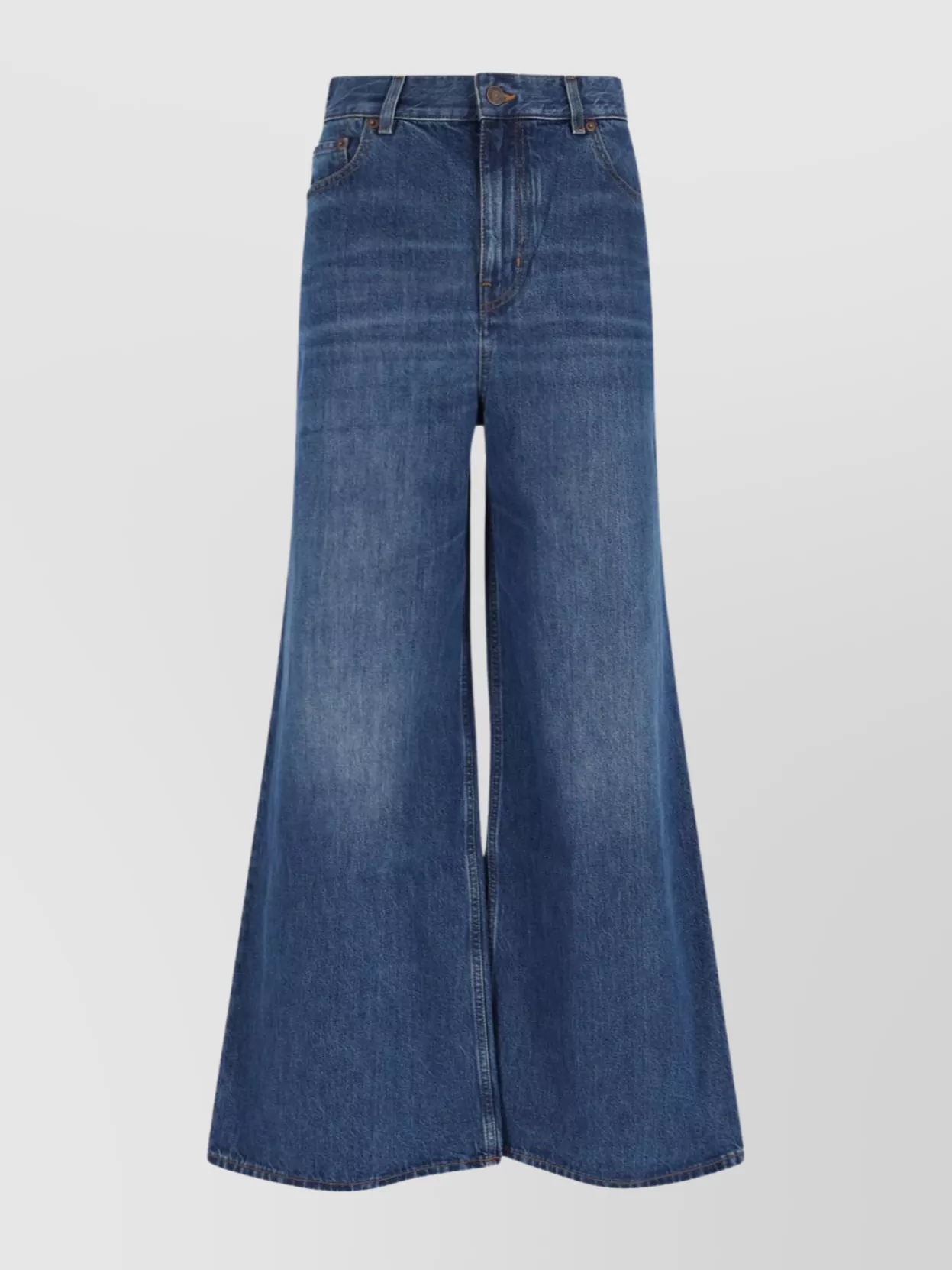 Shop Chloé Straight Leg Trousers Belt Loops