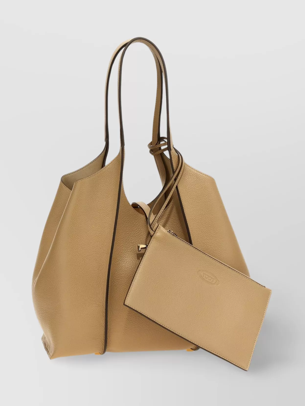 Tod's Small Pebbled Texture Tote Bag With Dual Handles