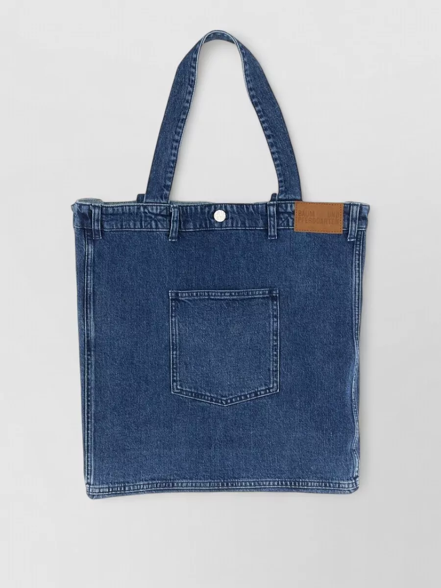 Baum Und Pferdgarten Denim Tote Bag
