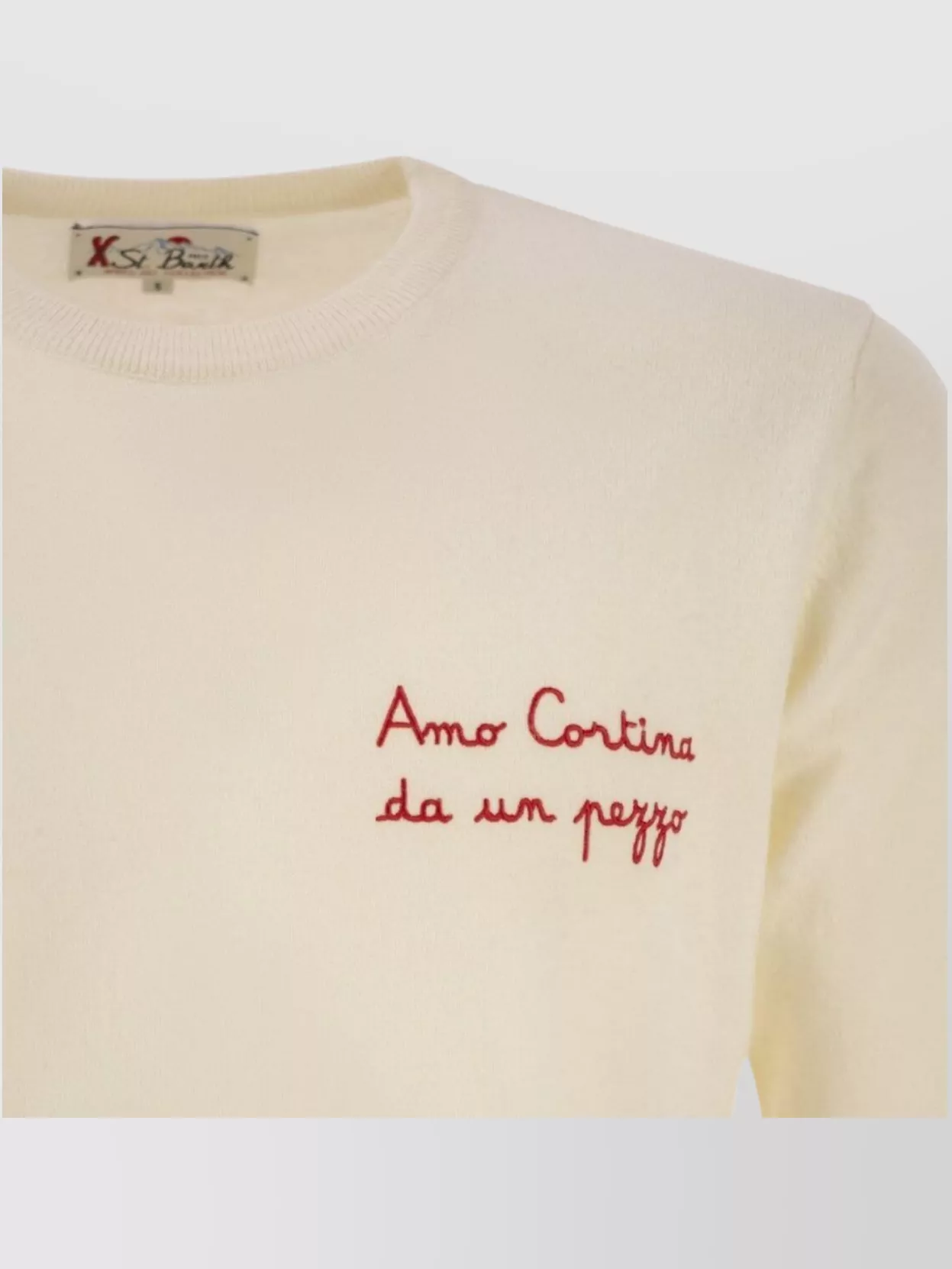 Mc2 Saint Barth Crew Neck Embroidered Detail Long Sleeves