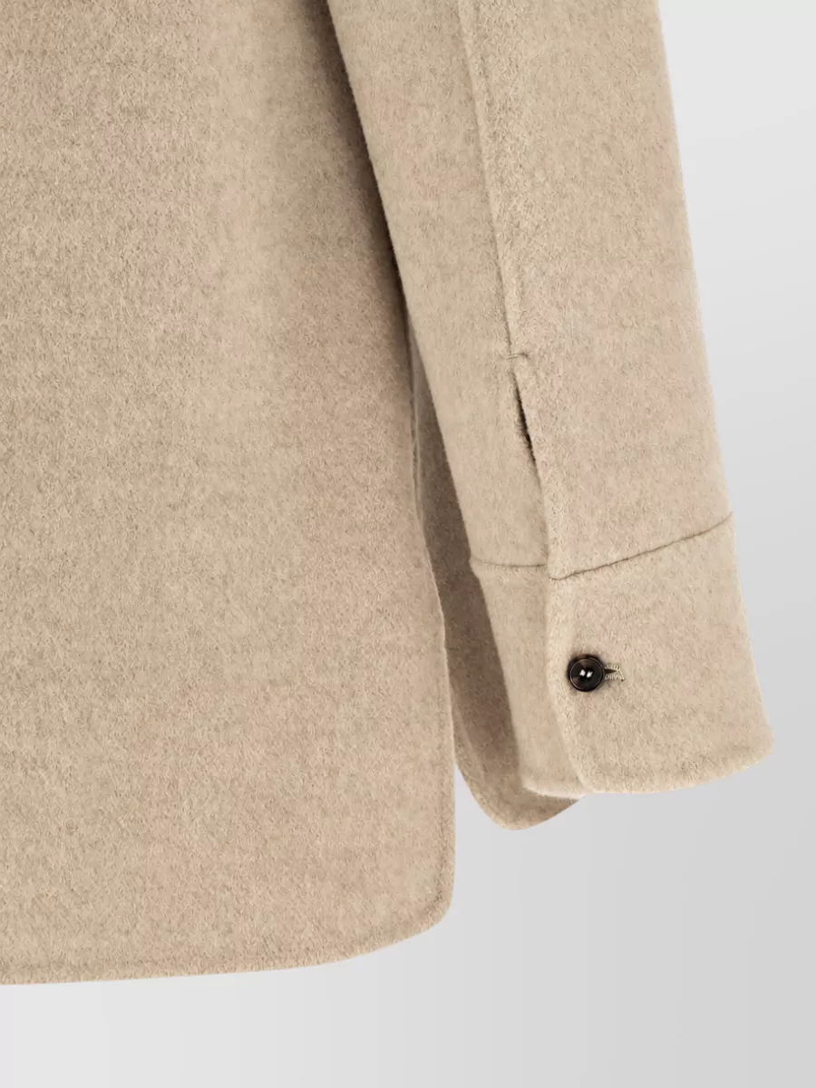 S Max Mara Cashmere Wool Relaxed-Fit Shirt Jacket