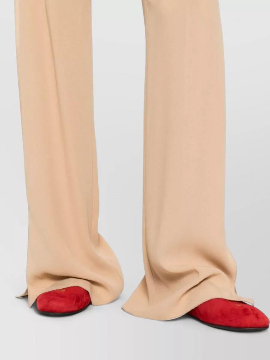 Forte Forte Wide Leg Trousers Elasticated Waistband Slits