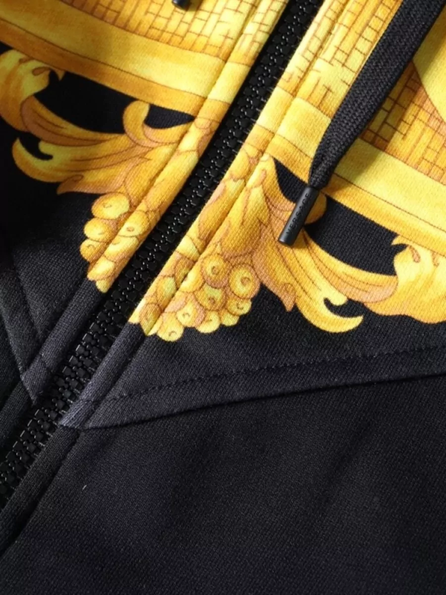 Versace Cotton Printed Hooded Jacket
