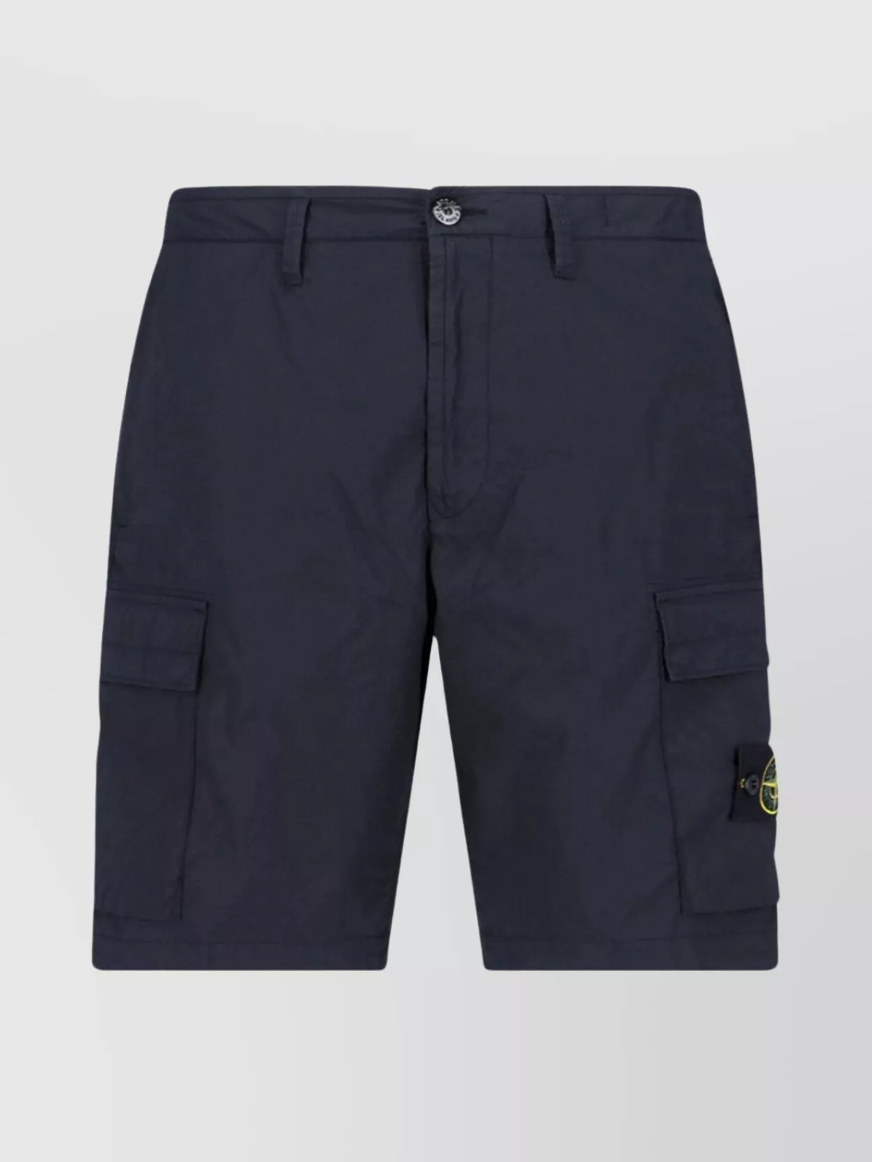 Shop Stone Island Functional Pocketed Cargo Shorts In Blue