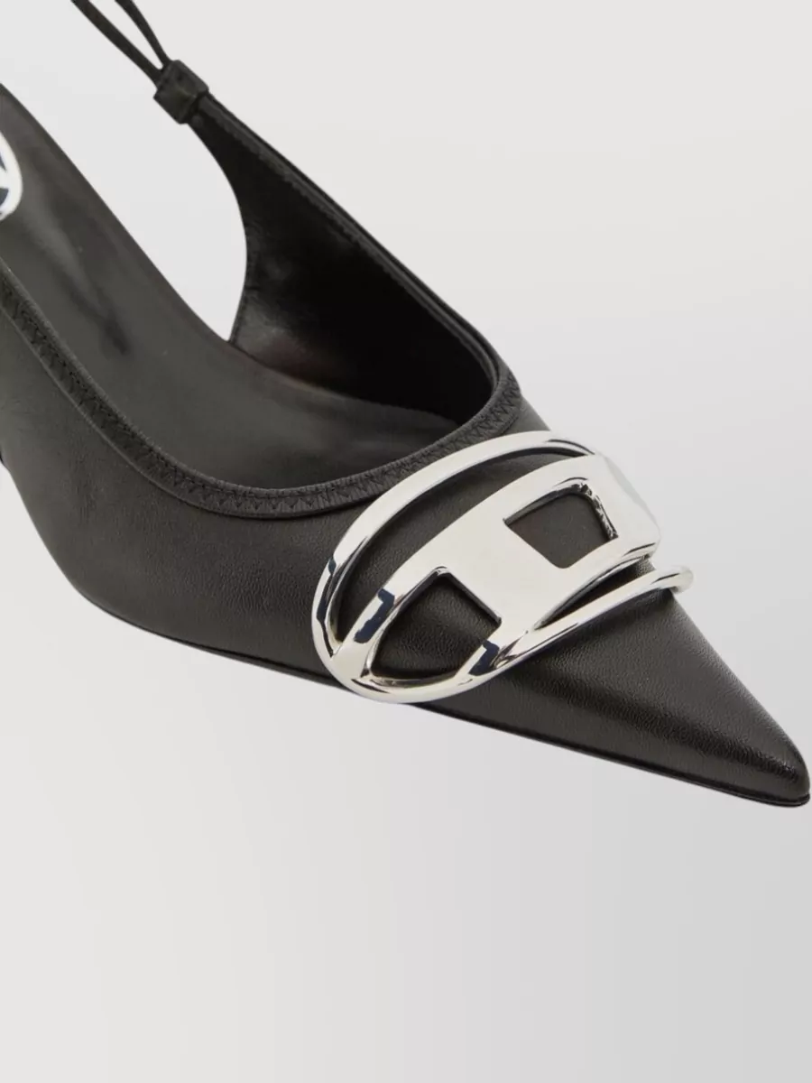 Diesel Leather Slingback Pumps