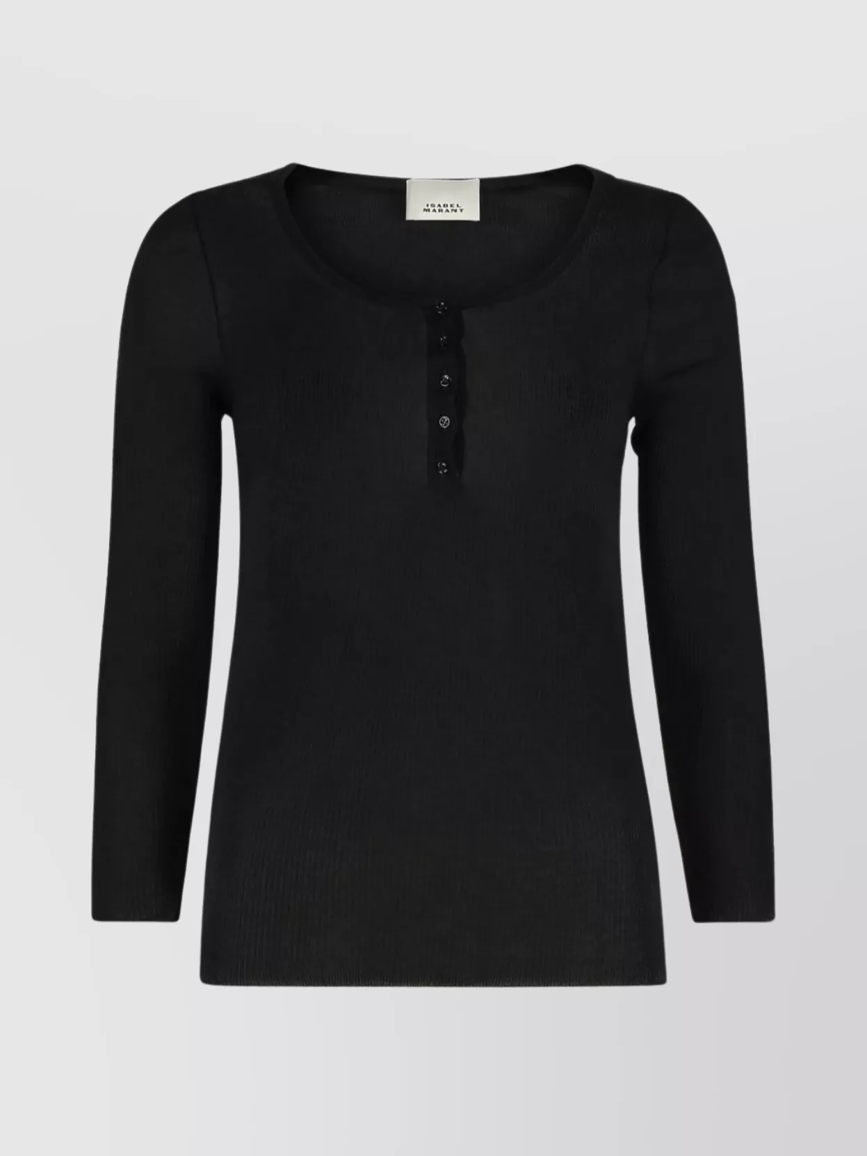 Isabel Marant Étoile Long Sleeve Top Featuring Button Detail In Black