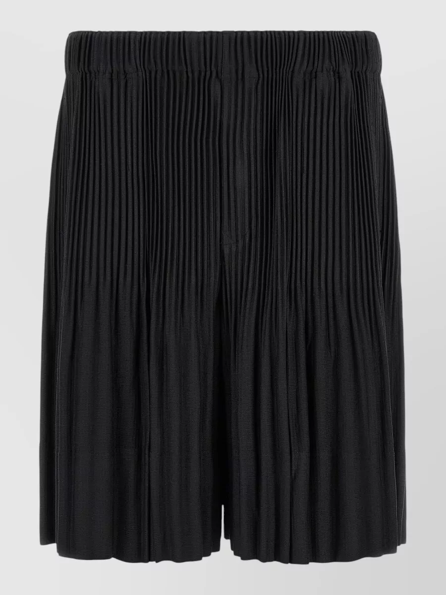 Homme Plisse Issey Miyake Pleated Wide-Leg Bermuda Shorts