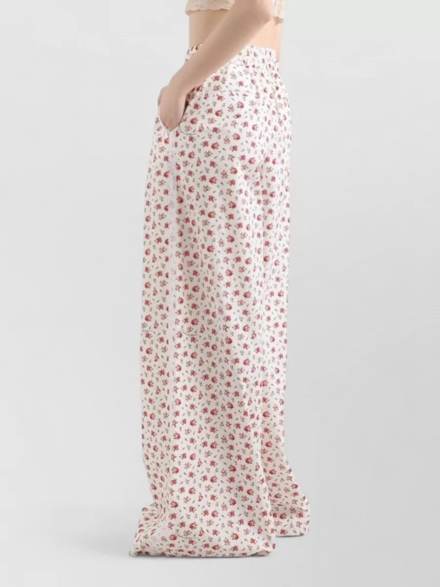 Dolce&Gabbana Floral-Print Wide-Leg Trousers