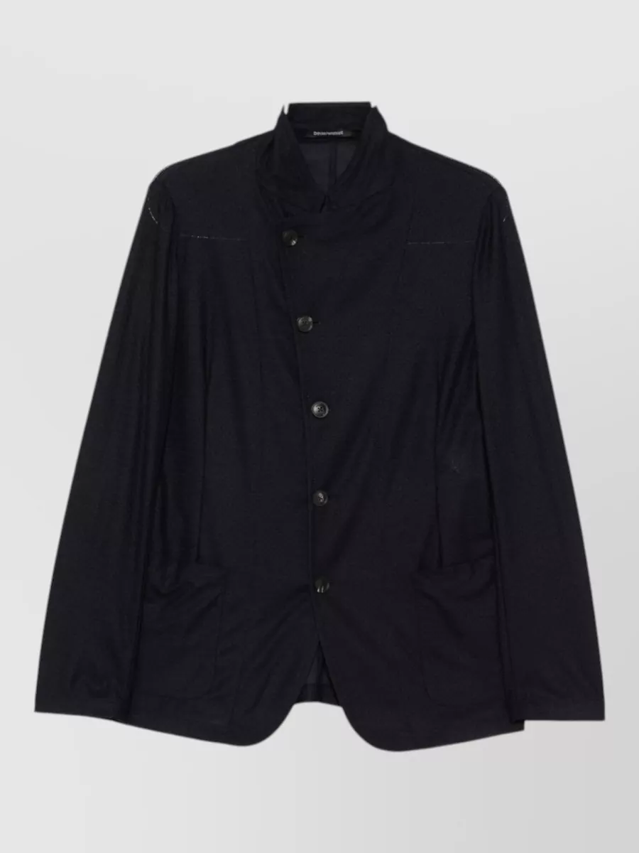 Emporio Armani virgin wool single breasted coat