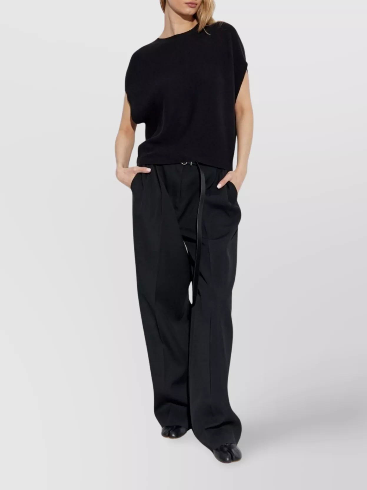 Emporio Armani Knit Top In Cotton Blend