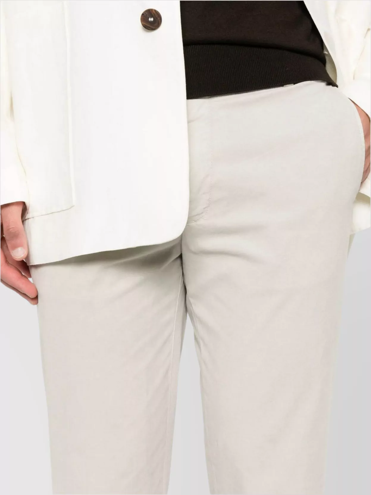 Pt Torino Chino Cotton Pants With Pockets And Loops