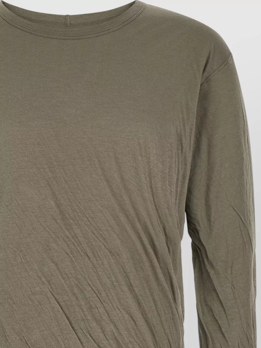 Rick Owens Cotton Oversized Double Layer Long Sleeve T-Shirt