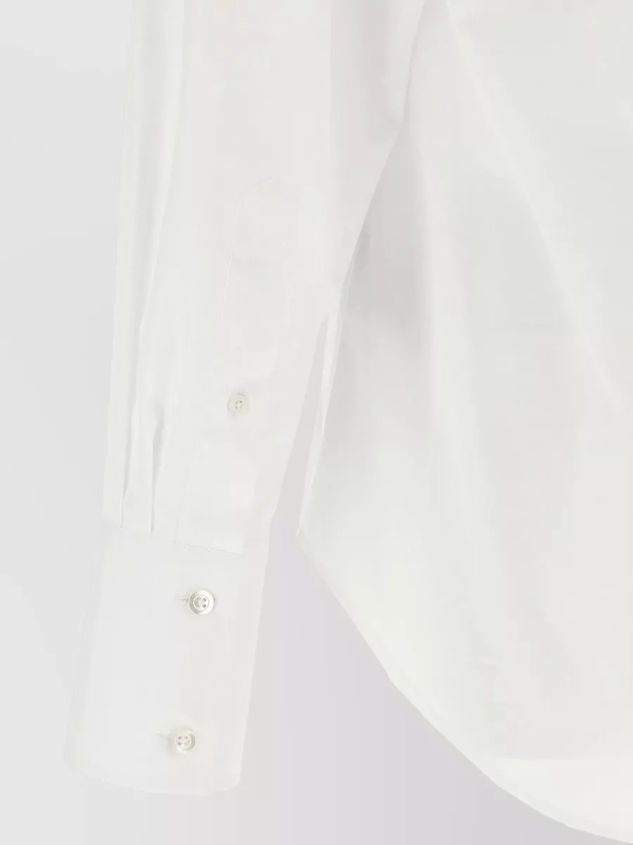 Maison Margiela Cotton V-Neck Long-Sleeve Shirt