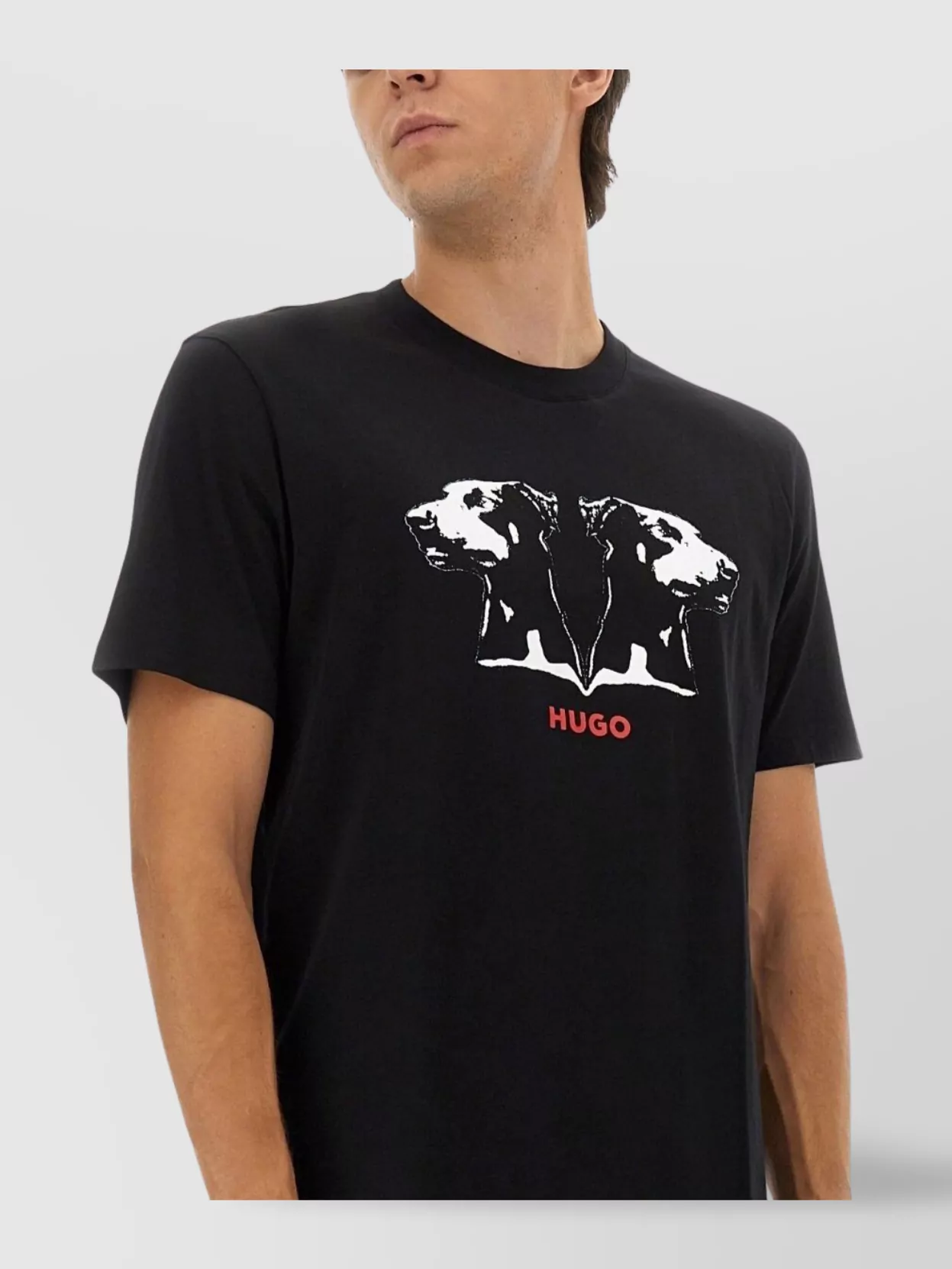 Hugo Crew Neck Graphic Print Short Sleeves