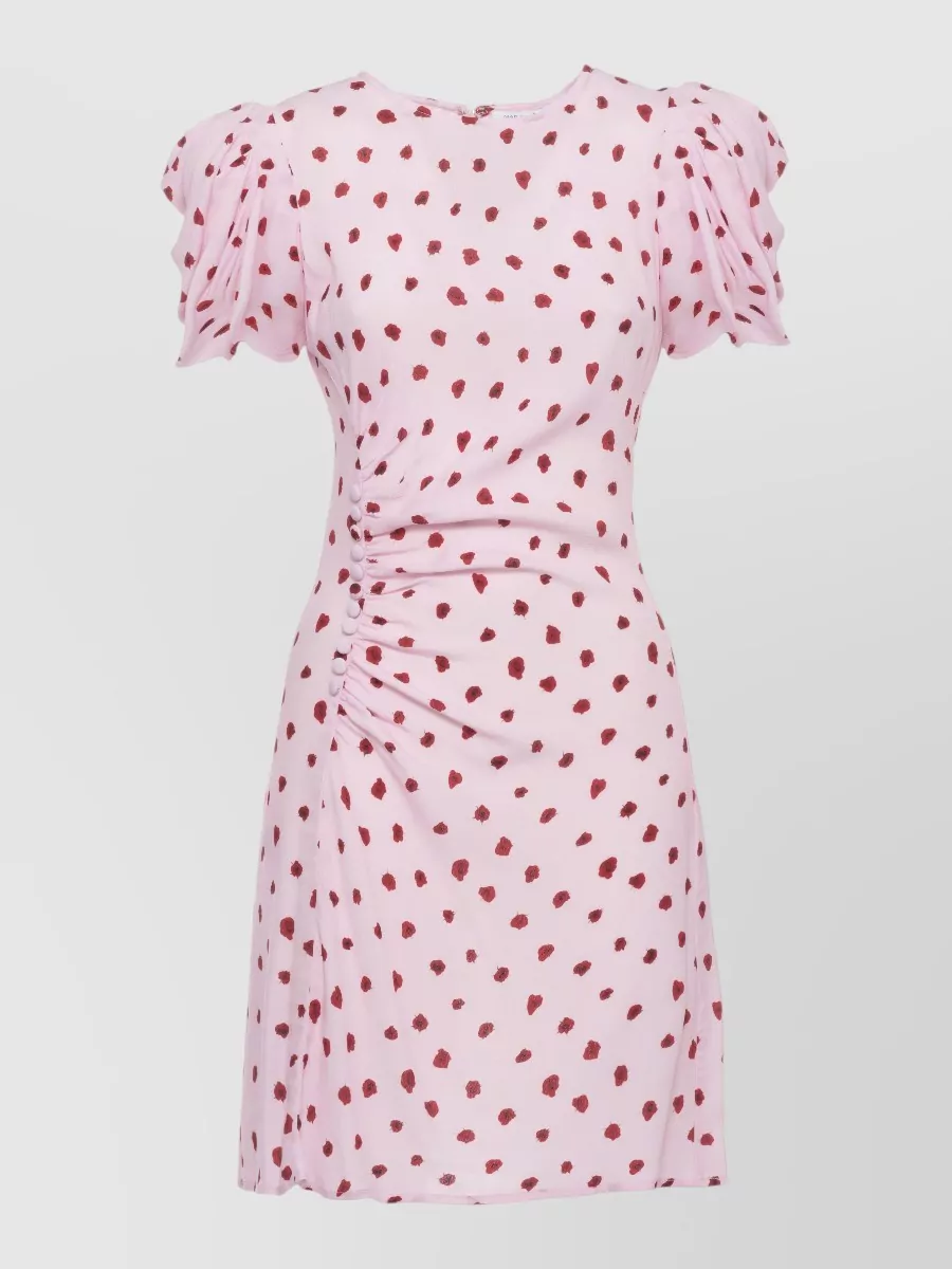 Mar De Margaritas Floral-Print Draped Knee-Length Dress