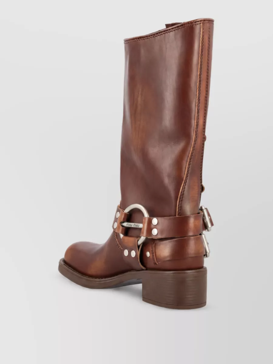 Miu Miu Leather Ankle Boots