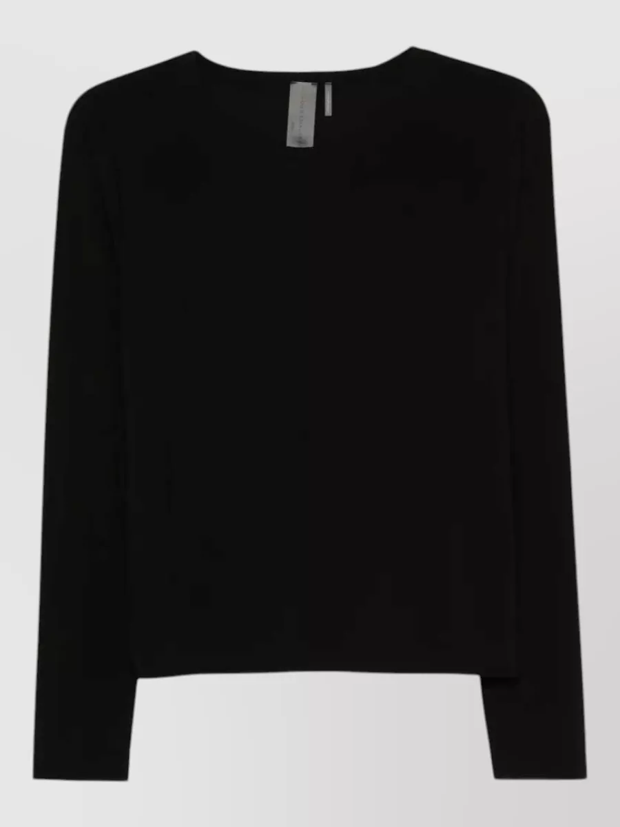Norma Kamali cropped long-sleeve t-shirt