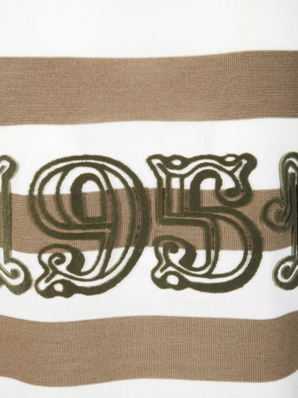 Max Mara Striped Knit Cardigan Embroidered Detail