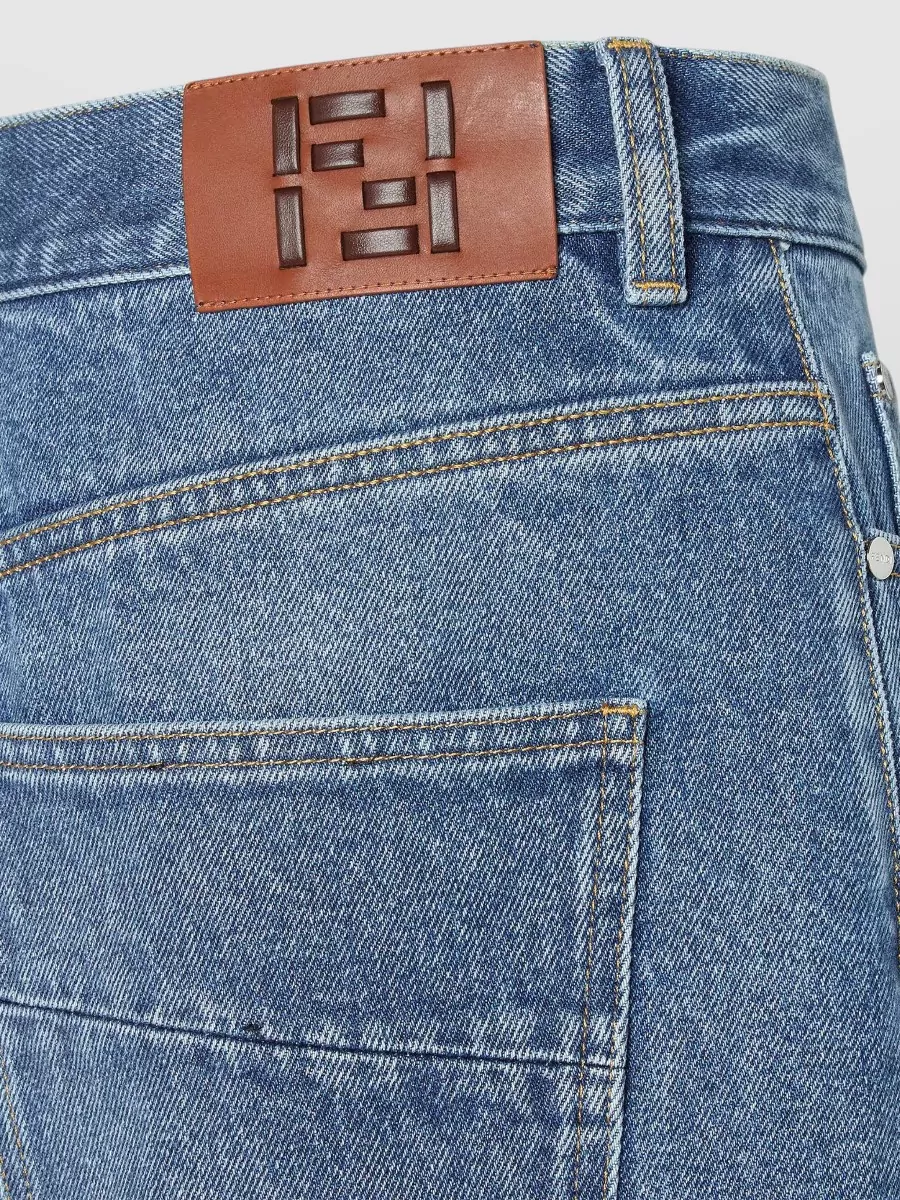 Fendi Denim Relaxed-Fit Straight-Leg Jeans