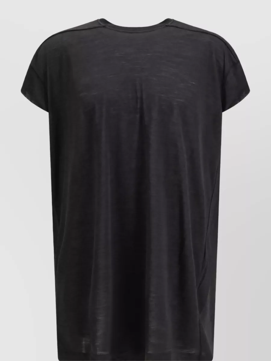 Rick Owens Merino Wool Silk Oversized Short-Sleeve T-Shirt