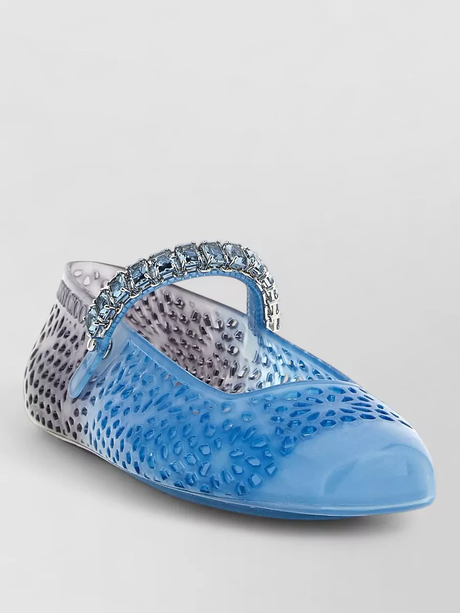 Jimmy Choo the jelly crystal-embellished ballet flats