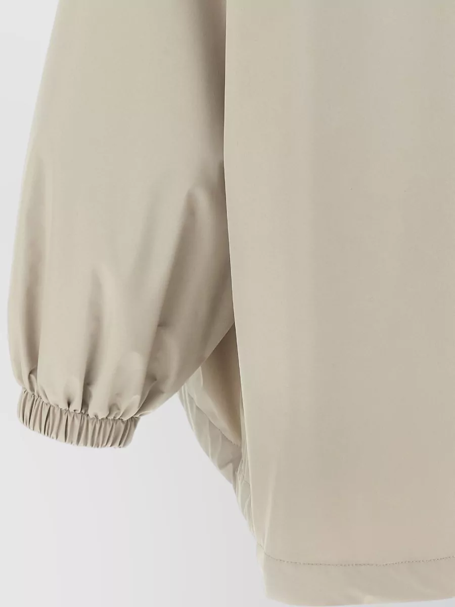 Moorer Polyester Oversized Asymmetric Hem Hooded Jacket