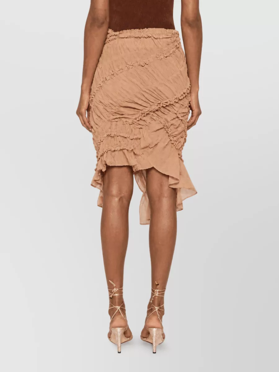 Magda Butrym Cotton Ruffled Midi Skirt