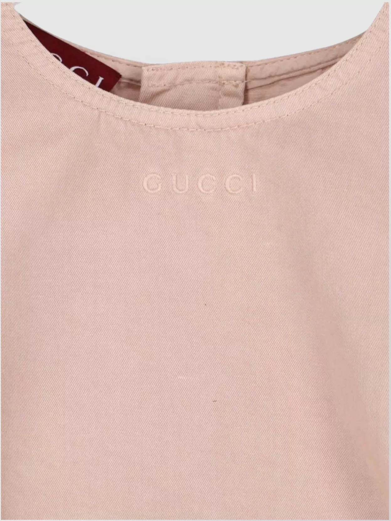 Gucci Sleeve Tie Cropped Top In Pink