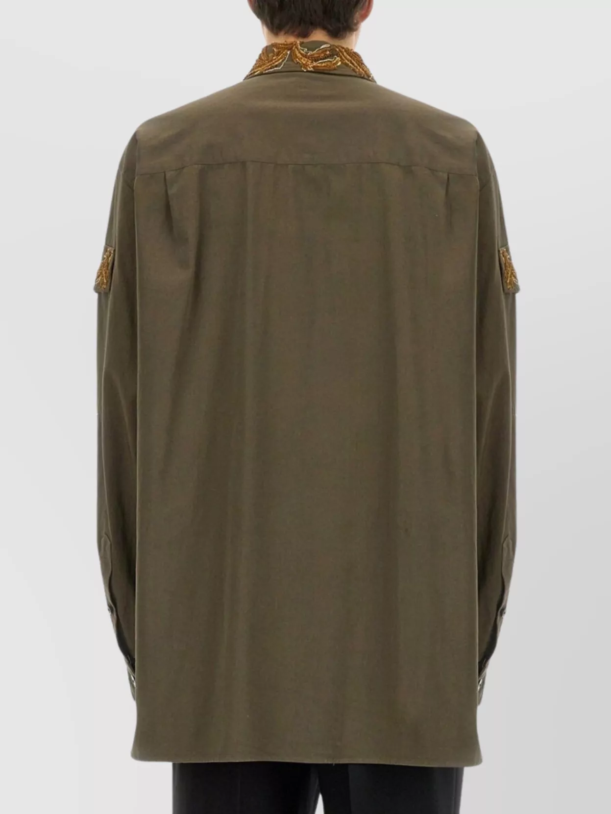 Dries Van Noten Embroidered Panels And Collar Long Sleeve Shirt