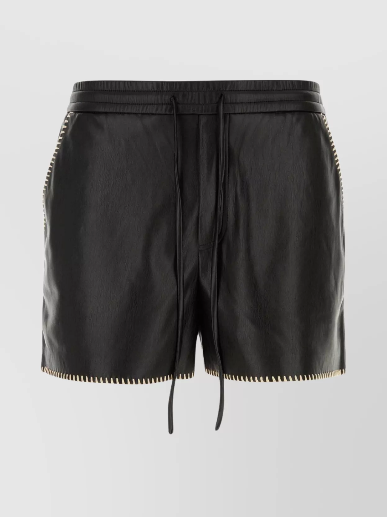 Shop Nanushka Synthetic Leather Bermuda Shorts Amil