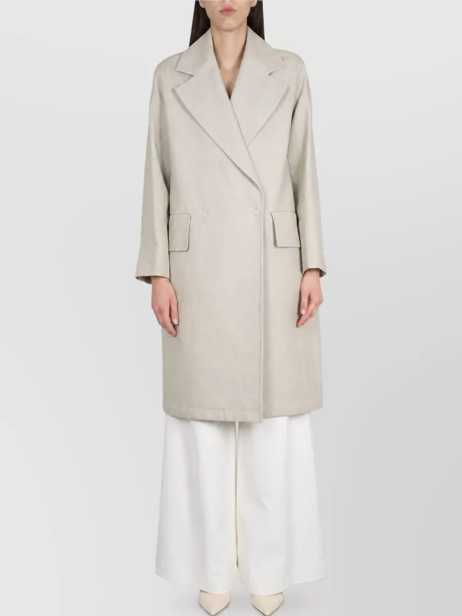 Max Mara linen single breasted coat