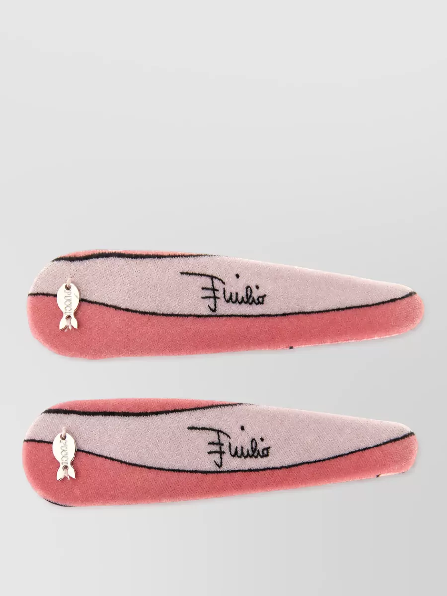 Pucci marmo hair clip set