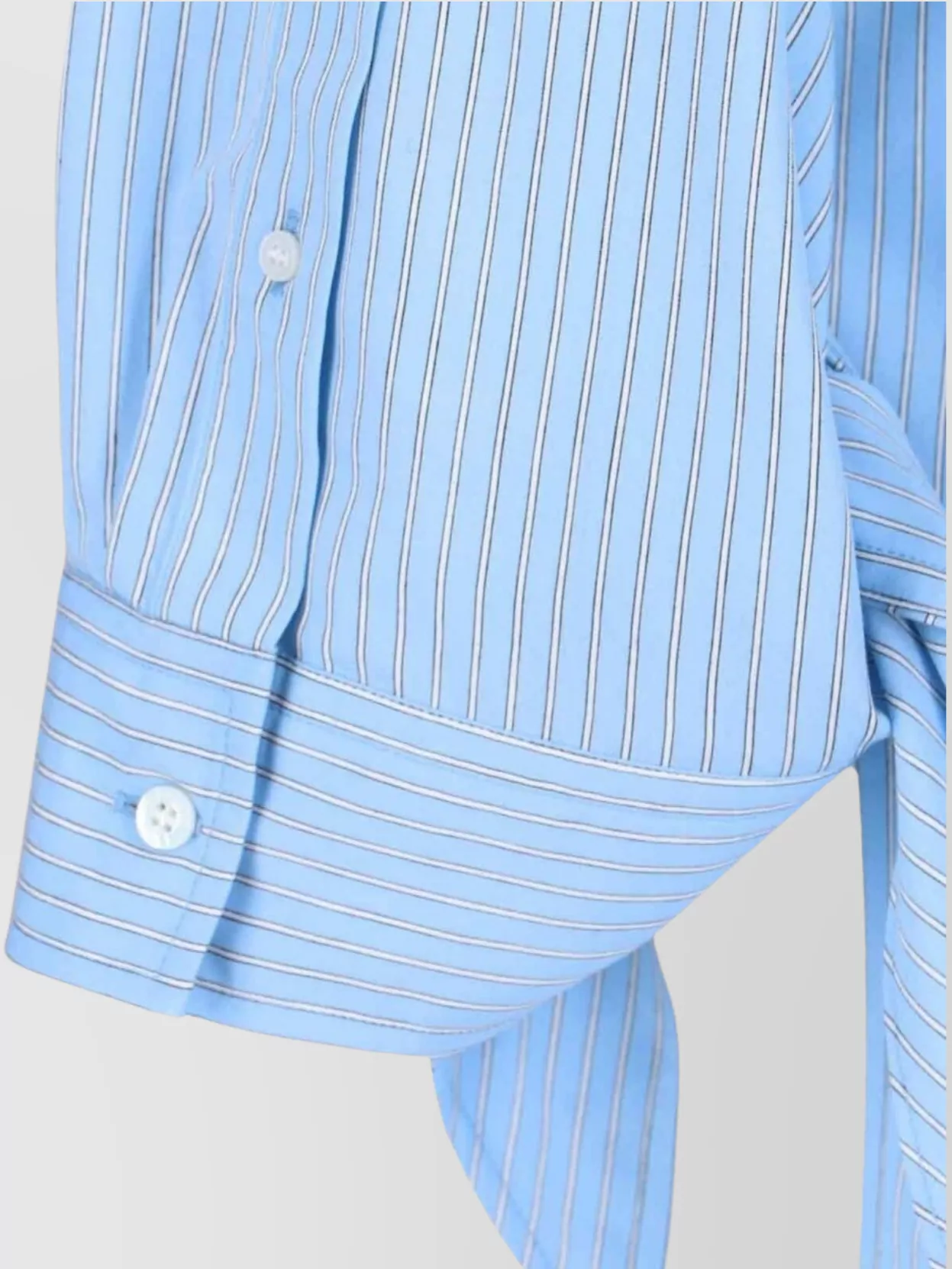 Balenciaga Collared Striped Top Chest Pocket