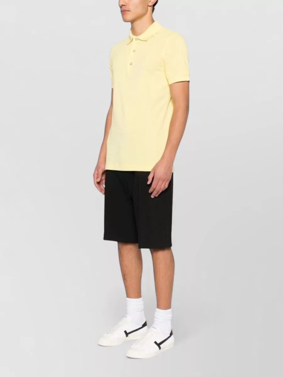 Tom Ford Cotton Blend Polo Shirt Short Sleeves