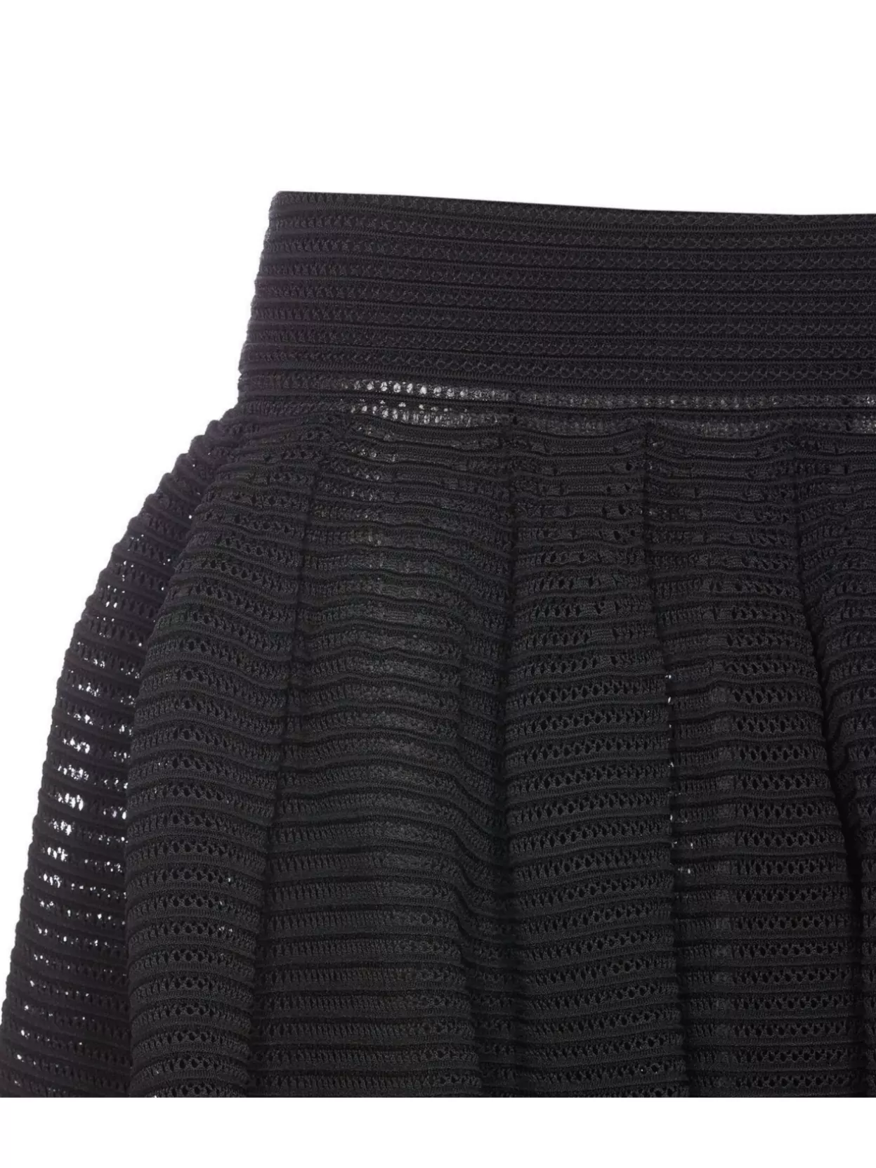 Alaïa Full Skirt With Pleated High Waist In Black