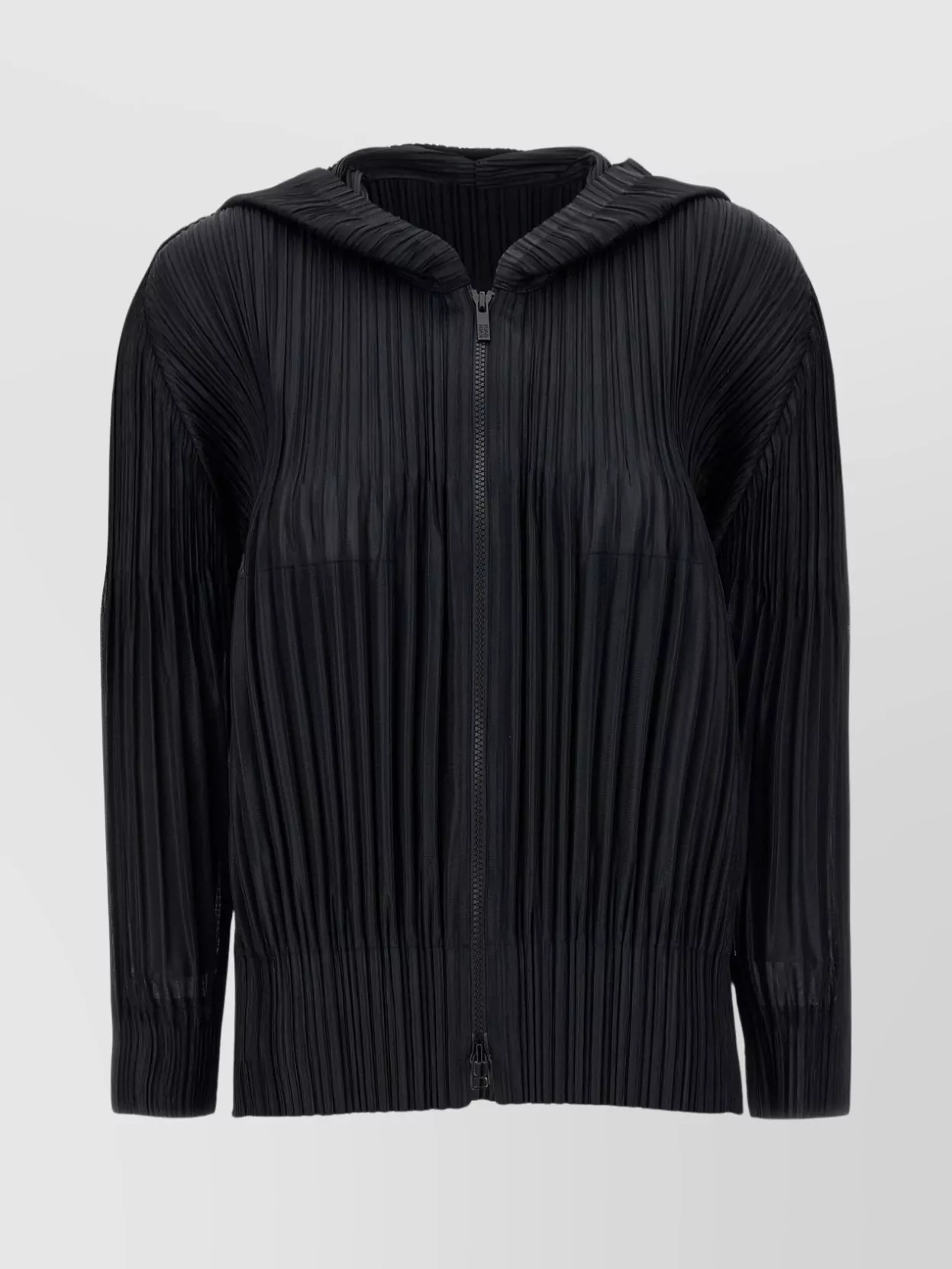 Issey Miyake Cozy Hooded Blouse Long Sleeves In Black