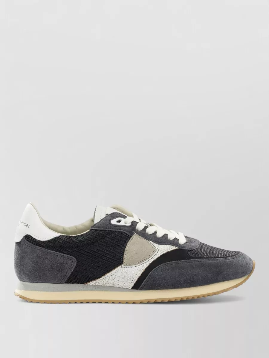 Philippe Model Sneakers Slip On Suede Mesh Rubber Sole