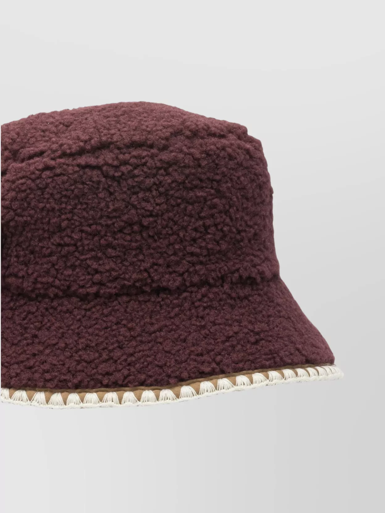 Ugg Wide Brim Textured Fabric Hat With Trim