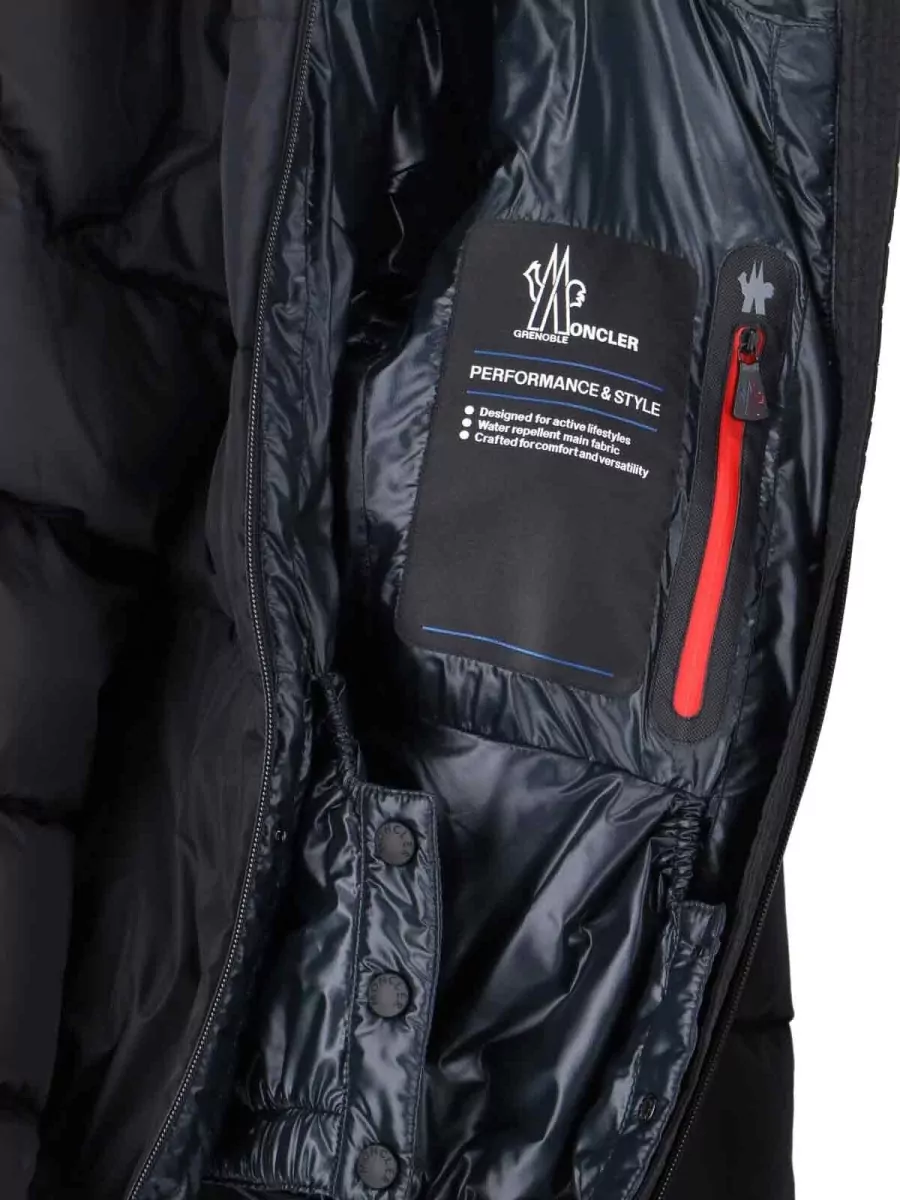 Moncler Grenoble Hooded Jacket Belted Waist Long Sleeves