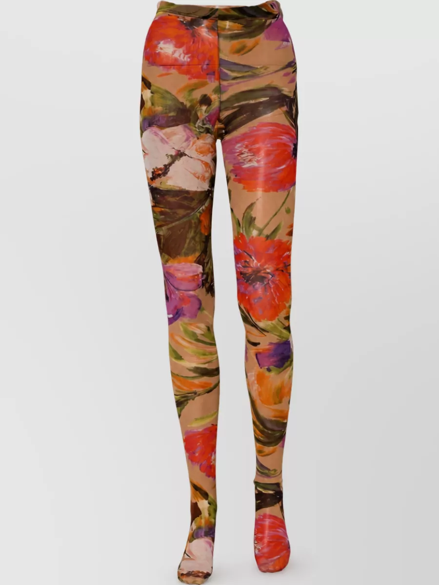 Dolce&Gabbana Floral Print Sheer Tights