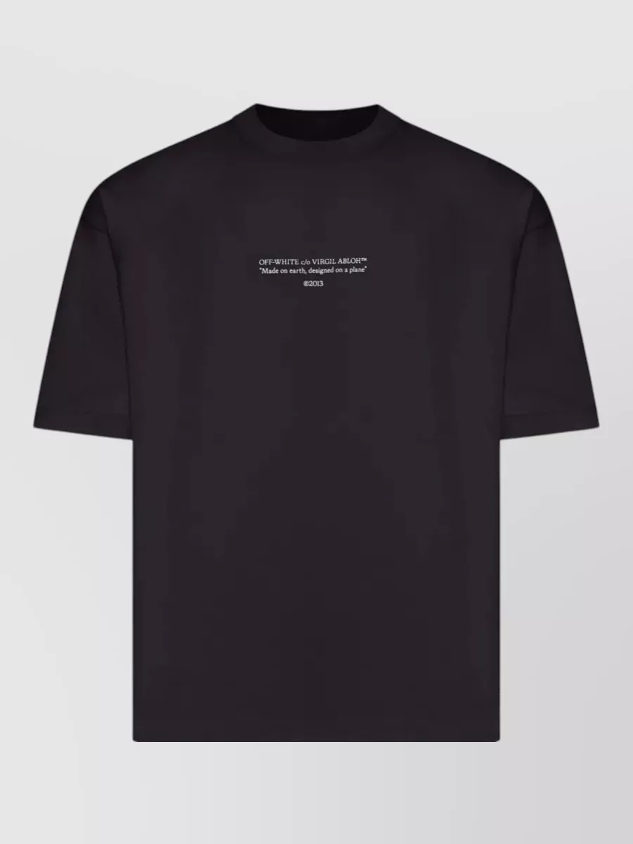 Off-White Cotton Short-Sleeve T-Shirt