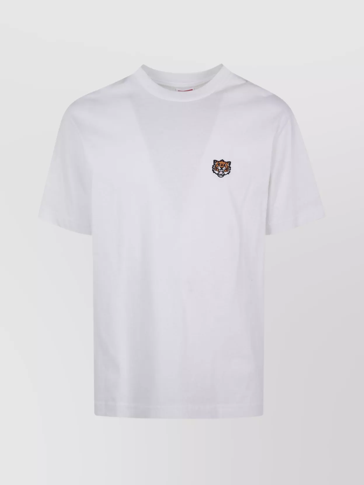 Kenzo Gots Happy Tiger Embroidered Tshirt With Short Sleeves